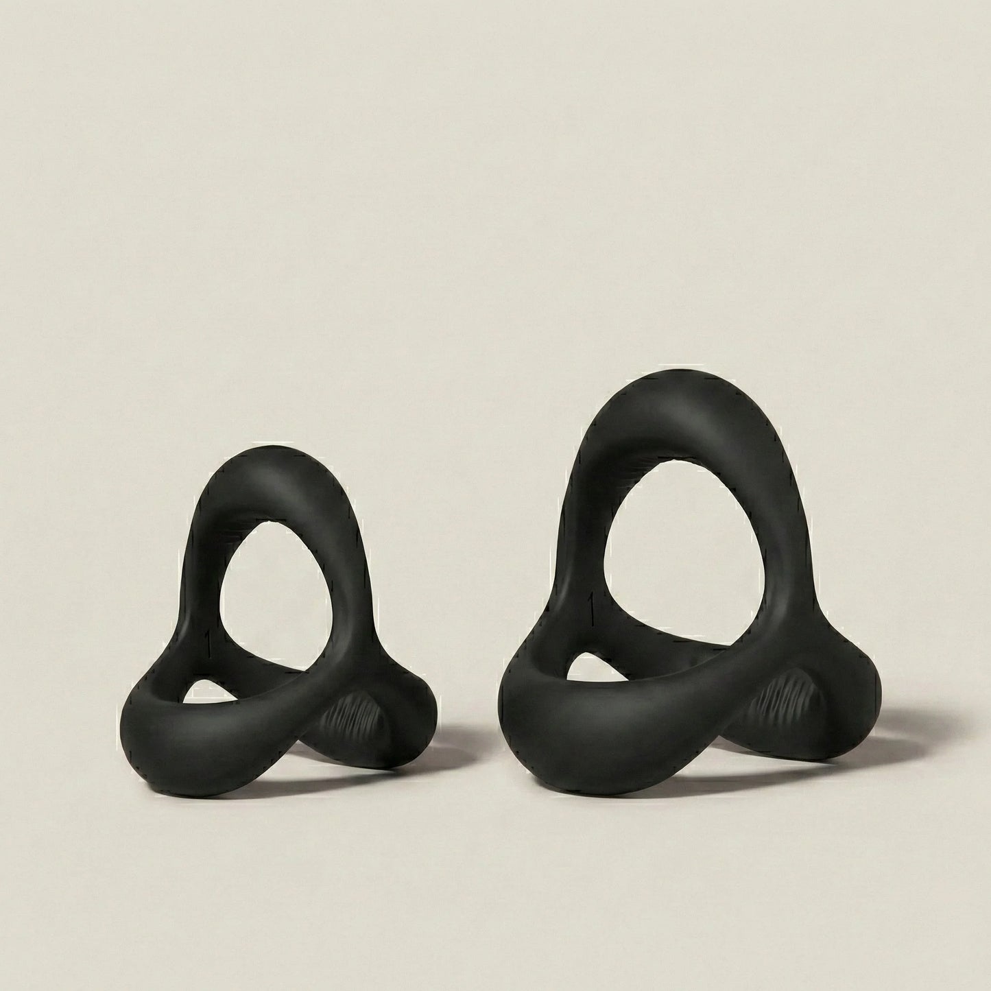 Black silicone Giddi Cerus Snug and Snugger cock rings men's sex toy set