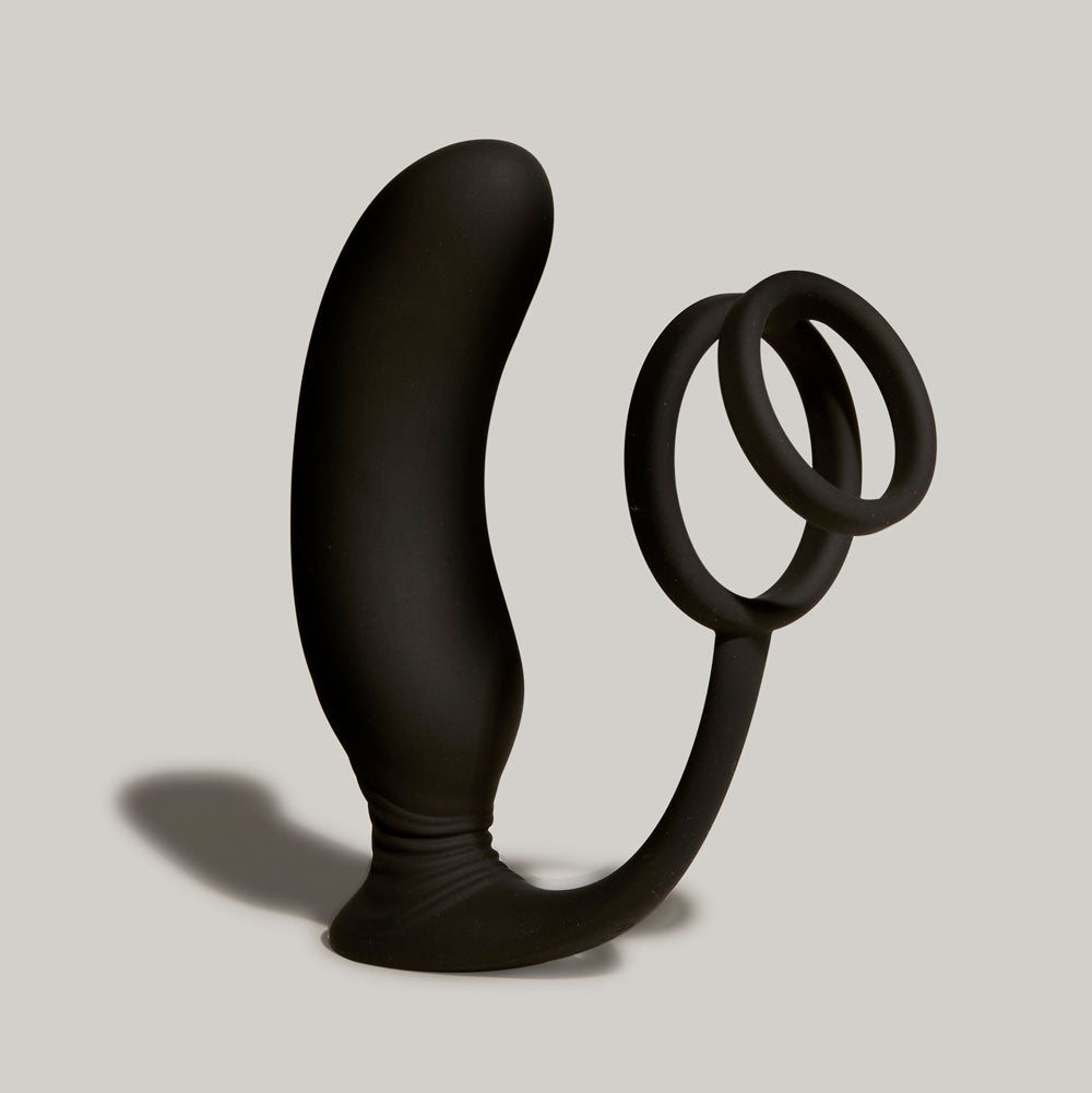 Vulcan vibrating prostate plug with penis ring